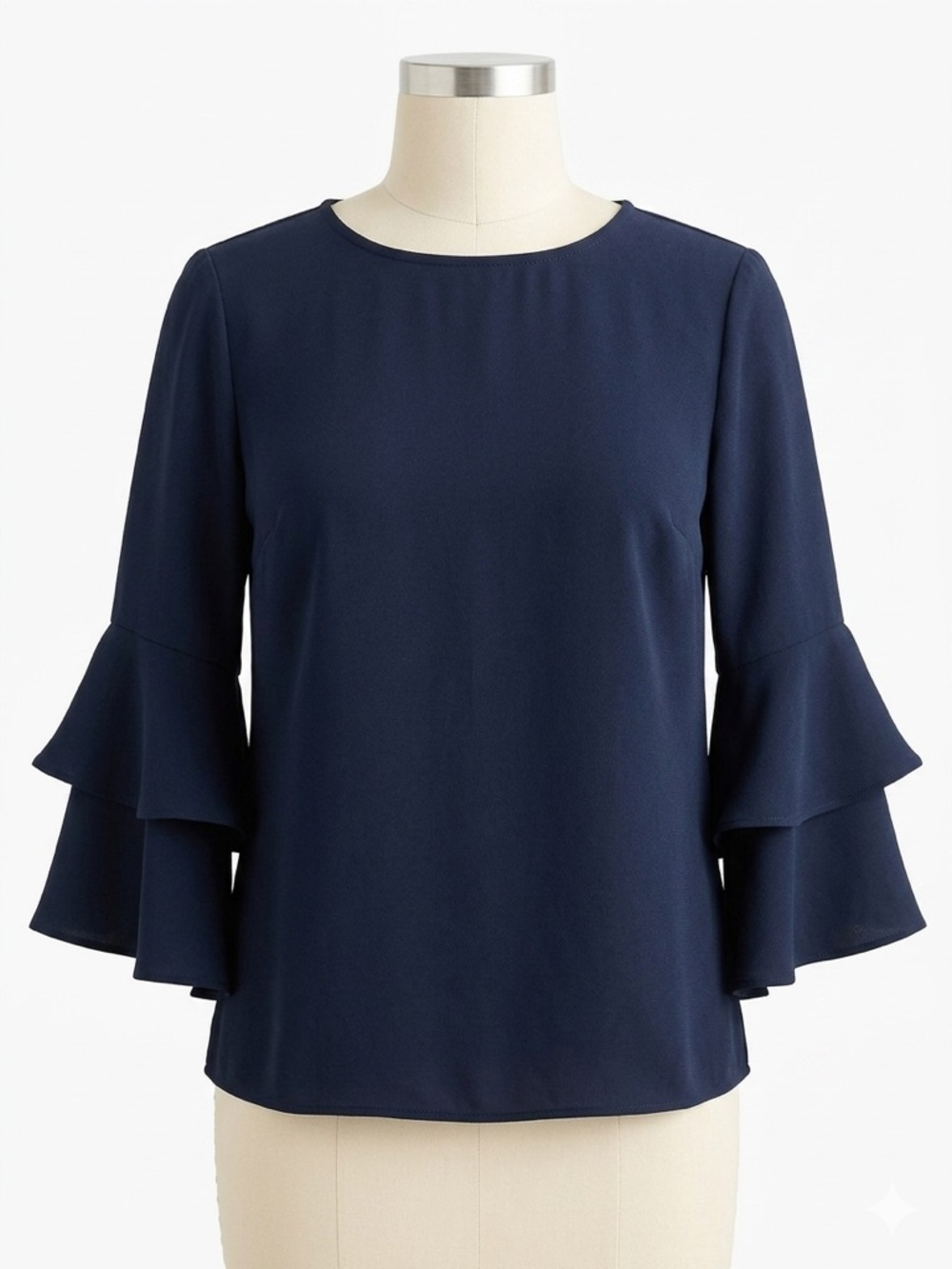 Navy Ruffle Sleeve Women’s Top J.crew size 0 Navy blue